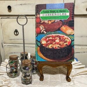 Vintage 1968 “Favorite Recipes of America: Casseroles” Cookbook + Buttons